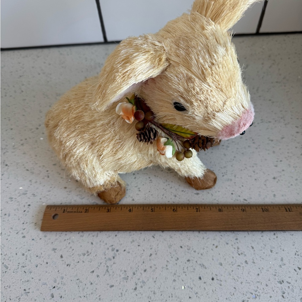 Pier 1 Imports Olive the Pig Sisal Figurine NWT Farmhouse Decor - Picture 6 of 6